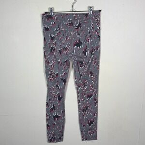 Lululemon Size 6 Gray Abstract Print High Rise Workout Leggings Activewear 27x25